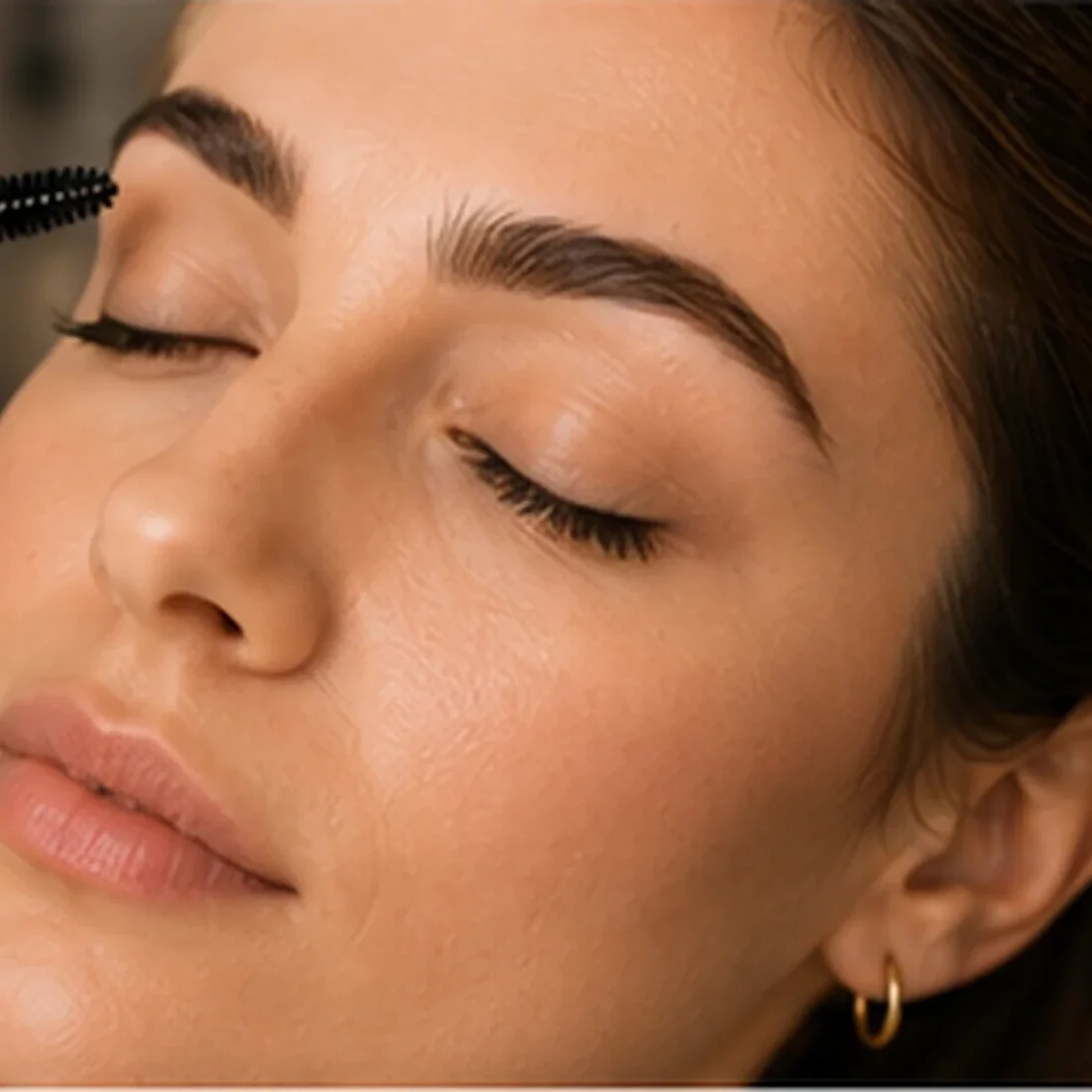 Geformte und definierte Augenbrauen nach Brow Lifting