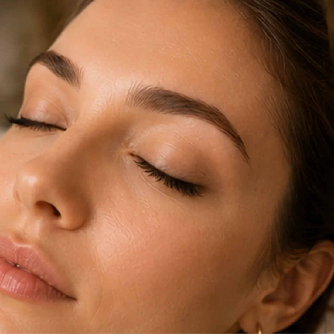 Natürlich geschwungene Wimpern nach Lash Lifting