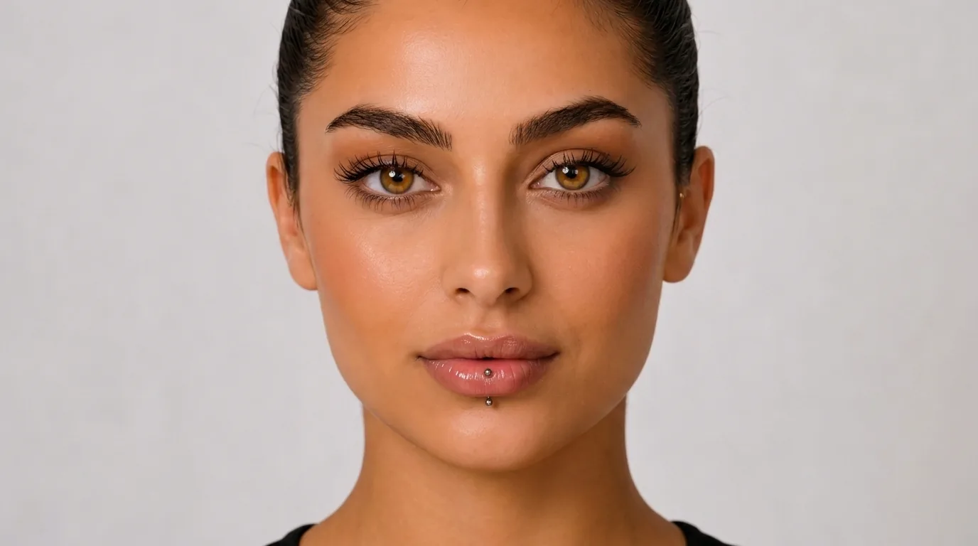 Vertical Labret / Eskimo Piercing – Beautyrella Piercing Lexikon